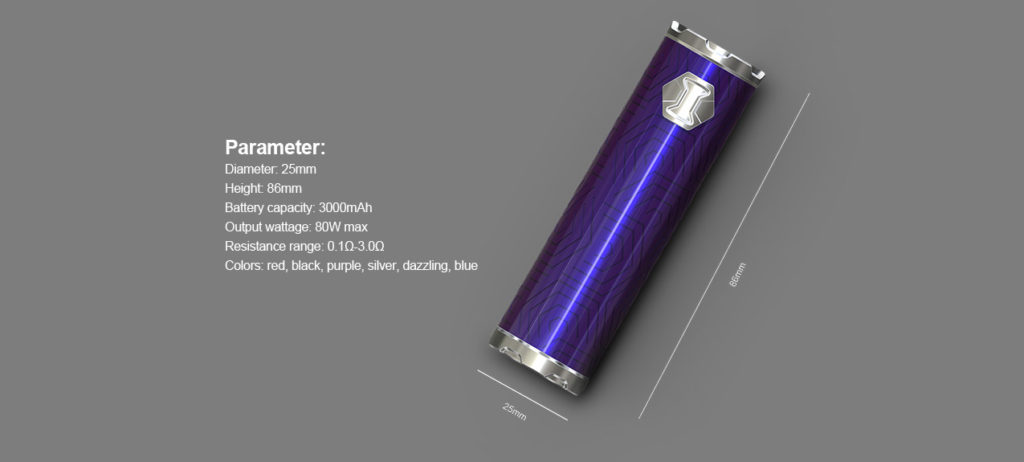 Eleaf iJust 3 Battery specification
