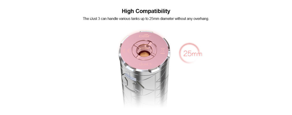 Eleaf iJust 3 kit compatible with 25mm atomizer