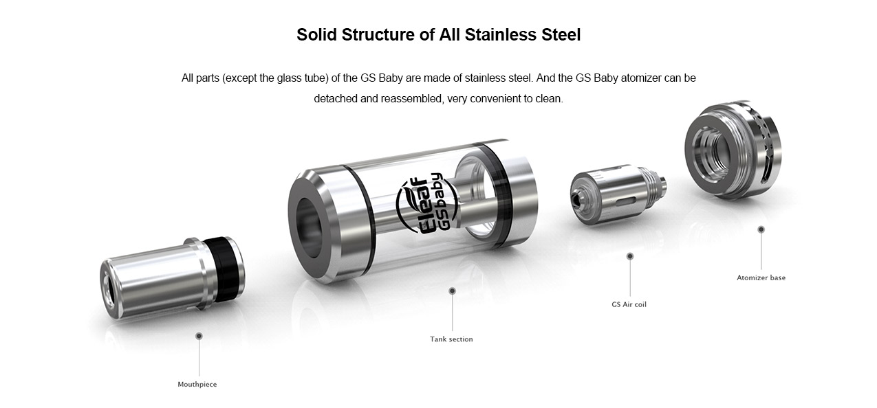eleaf istick baby kit stainless steel struction