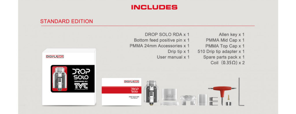 drop Solo RDA package content