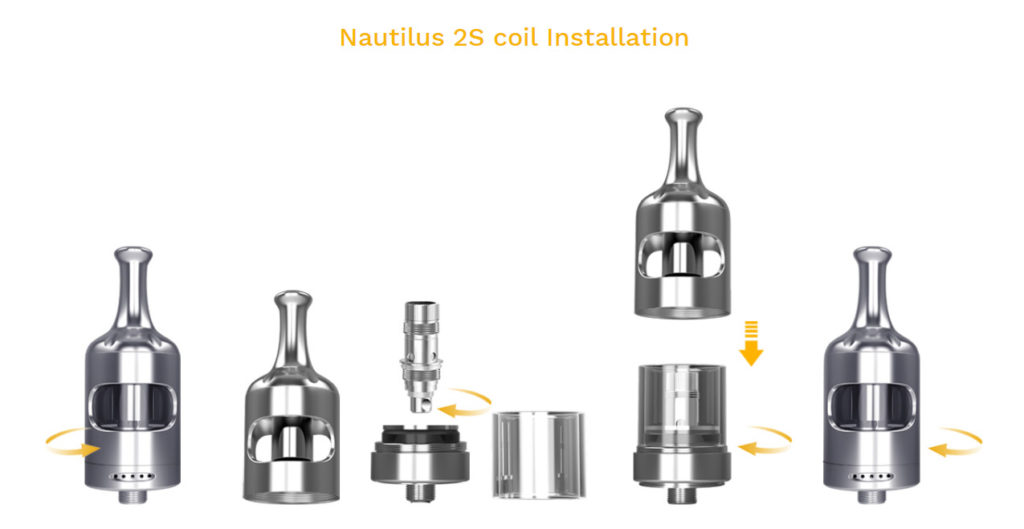 Aspire Zelos 50W 2.0 Kit Nautilus 2S Coil Installation